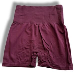 Zenana Outfitters Burgundy Shapewear Shorts Bottoms 1X 2X Plus Size